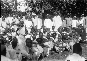 Group of Africans on a meadow, Tanzania, ca.1893-1920