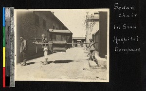 Sedan chair, Xian, Shaanxi, China, ca. 1900