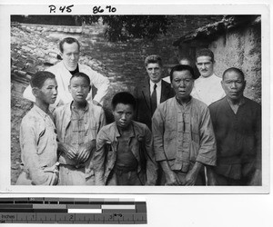 Fr. Joe Sweeney at leprosarium at Jiangmen, China, 1933