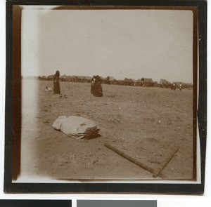 Convoy of women and children at the camp near Mafikeng, South Africa, ca.1901-1903