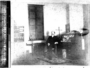 Missionary in his study, Pang Chuang, Shandong, China, ca.1890