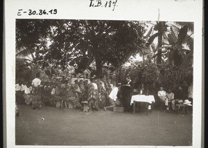 Baptism celebrated in the open air in Ndogosimbi