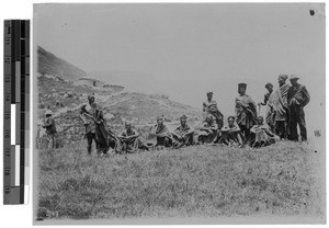 A group of men in the Eucobo district, South Africa East