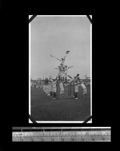 Cheerleading-style pyramid, Shantou, Guangdong, China, ca.1921-1923