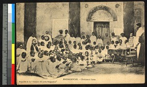 Attentive during lessons, Madagascar, ca.1902-1940