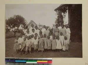 Ambohipiantrana home at Mangarivotra for children with leprous parents, Antsirabe, Madagascar, ca.1900