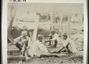 Carpentry for the building of the church in Udapi