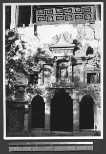 Entryway to temple, Sichuan, China, 1929