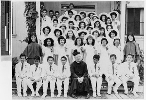 Eigth grade graduates at St. Anthony's School, Kalihi, Honolulu, Hawaii, 1946