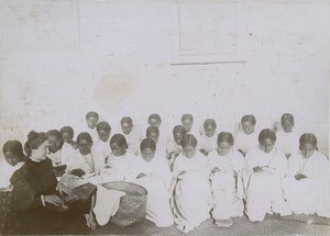 Lesson of sewing in the church of Anosibe, Madagascar