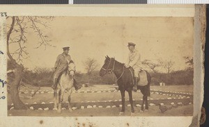 Two officers on horseback, Dodoma, Tanzania, July-November 1917