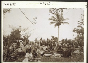 Girls preparing sand