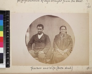 Portrait of South Sea teachers, Papua New Guinea, ca. 1890