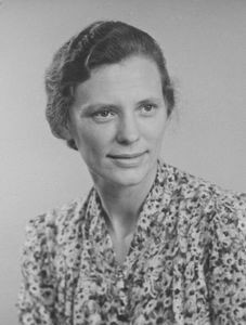 Doctor Miss. Meta Nielsen. Member of the DMS Board in 1949 - 1955. (Used in DMBl. 1949)