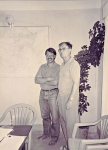 Heinrich Wichmann Pedersen, Danish Santal Mission and Asbjørn Voreland, UMN/INF (rignt), at the