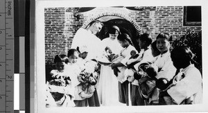 Baptism of orphans , Loting, China, ca. 1935