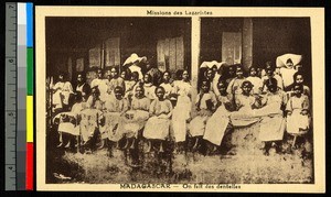 Lace makers at the mission, Madagascar, ca.1920-1940