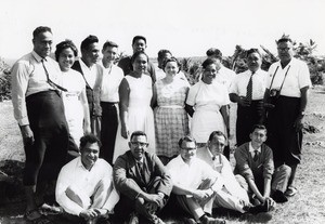 Assembly of the Pacific conference of Churches in Chepenehe, 1966 : delegates of Polynesia, Samoa Islands