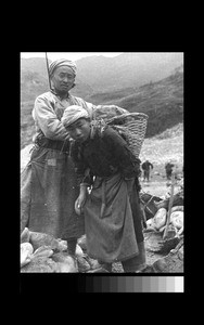 Farmers clearing rocks from a channel, Chengdu, Sichuan, China, ca.1941