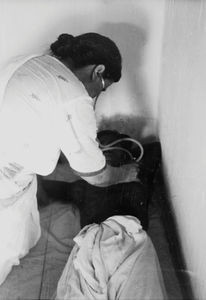 East Jeypore, Orissa, India. Dr. Lis Madsen examining a patient at Christian Hospital Bissamcut