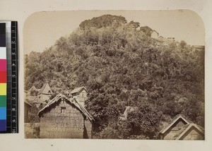 View of Ambohimanga du Sud, Fianarantsoa, Madagascar ca. 1865-1885