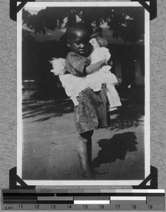 Rebekka with her dolls, Unyamwezi, Tanzania