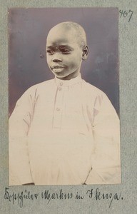 Boarding school pupil Markus in Ikusa, Tanzania