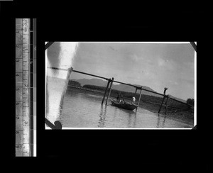 Plank bridge, Shantou, Guangdong, China, 1922