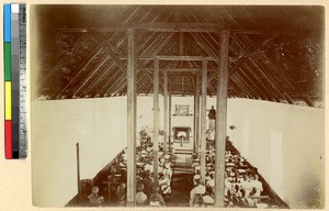 Inside the mission church, Ghana, ca.1885-1895