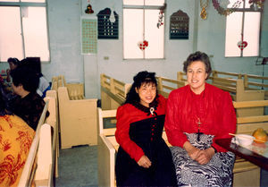 Taiwan Lutheran Church/TLC, Banchiao. The True Light Church, Christmas 1989. C' hen Li-ping wit