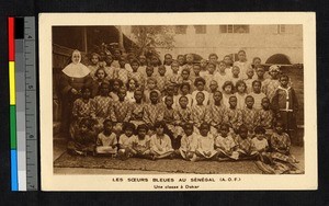 Group of girls posed outdoors, Senegal, ca.1920-1940