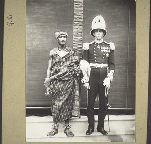 King Perempeh II of Asante and the English Governor at the reinstatement of the Asante dynasty in Kumase