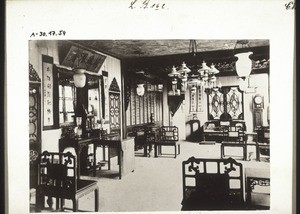 Empfangszimmer eines vornehmen Chinesen