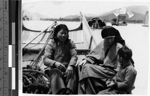 Maryknoll Sister travels by riverboat, Kaying, China, ca. 1941
