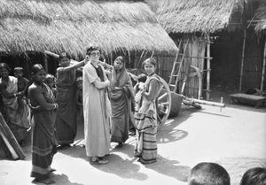 Bangladesh Lutheran Church/BLC, March 1985. DSM Missionary, Elsebeth Fischer-Nielsen visiting v