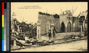 Church and school destroyed by cyclone, Madagascar, ca.1920-1940
