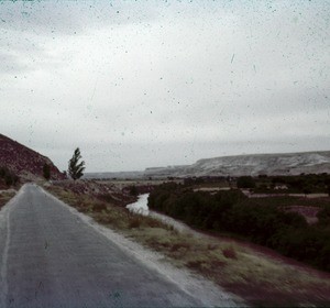 Road beside a stream