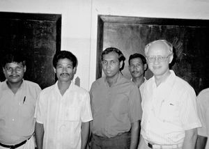 Birganj, Bangladesh. Meeting with the BLC Executive Committee, September 1991. From left to rig