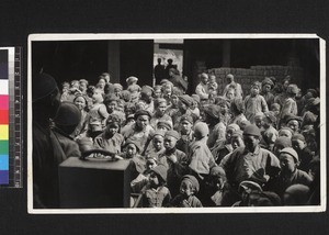 Group listening to gramophone, Yunnan, China, ca. 1936