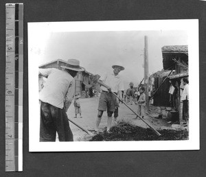 Fukien Christian University rural extension program director Francis Chen, Fuzhou, Fujian, China, ca.1948