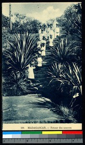 Women and girls carry water, Madagascar, ca.1920-1940