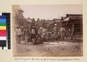 Expedition party at Hanua Bada, Port Moresby, Papua New Guinea, 1885