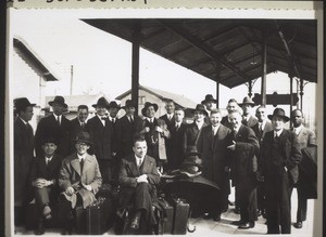 A farewell at the railway station