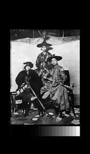 Sikang performers, Chengdu, Sichuan, China, ca.1940