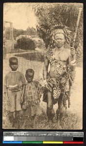 Chief and his children, Kisangani, Congo, ca.1920-1940