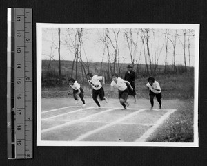 Track competition at Ginling College, Nanjing, Jiangsu, China, 1932