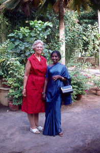 Missionary Helga Olesen and Coworker in Women Students Christian Hostel in Madras, Chennai