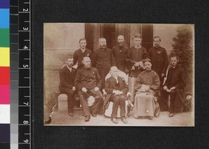 Portrait of mission staff, Wuhan, 1885