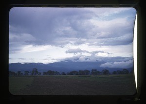 Iztaccihuatl Volcano framed in clouds