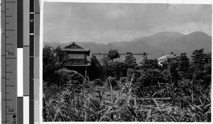 Maryknoll house and Mt. Hieizan, Karasaki, Japan, ca. 1937